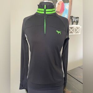 PINK Victoria’s Secret XS Black 1/4 Zip